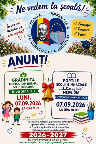 Vă întâmpinăm cu bucurie și sufletele deschise la începutul unui nou an școlar!